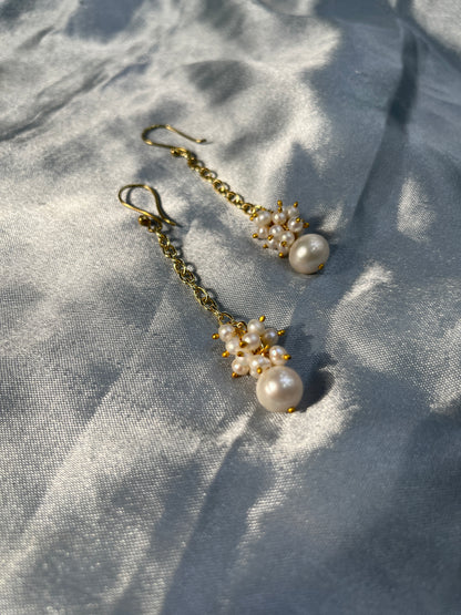 Natural Freshwater Pearl Necklace and pearl Earring | Handmade Elegant Pearl Jewelry | Brass Lock