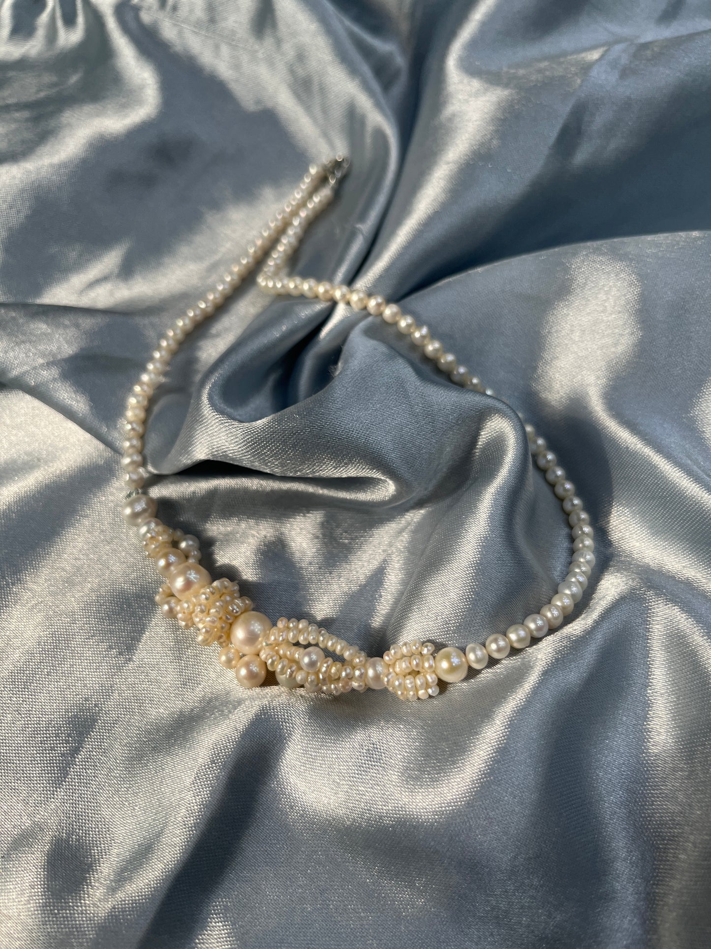 Natural Freshwater Pearl Necklace and pearl Earring | Handmade Elegant Pearl Jewelry | Brass Lock