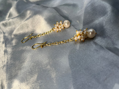 Natural Freshwater Pearl Necklace and pearl Earring | Handmade Elegant Pearl Jewelry | Brass Lock