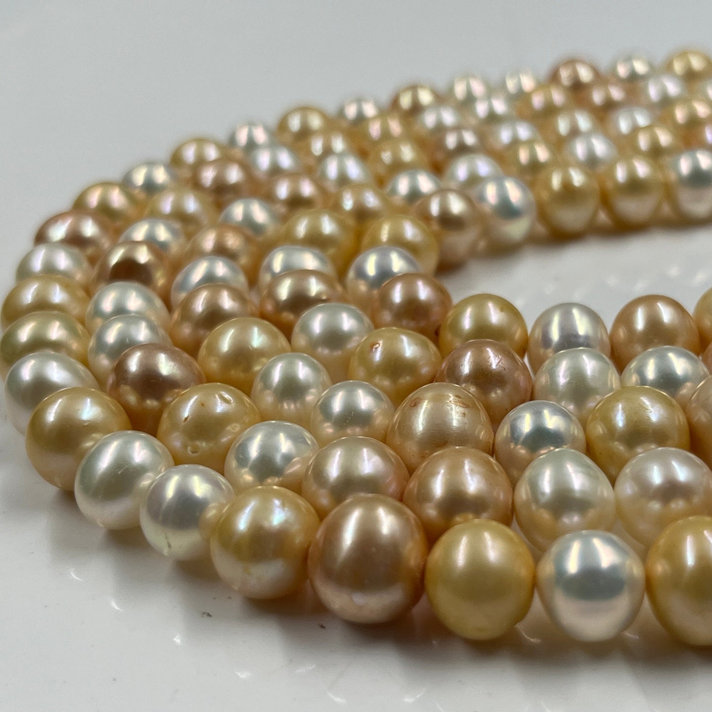 Freshwater Pearl, Multi Color, Oval Shape, 10-11 MM Size