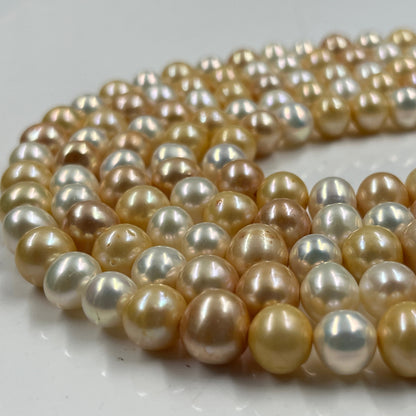 Freshwater Pearl, Multi Color, Oval Shape, 10-11 MM Size