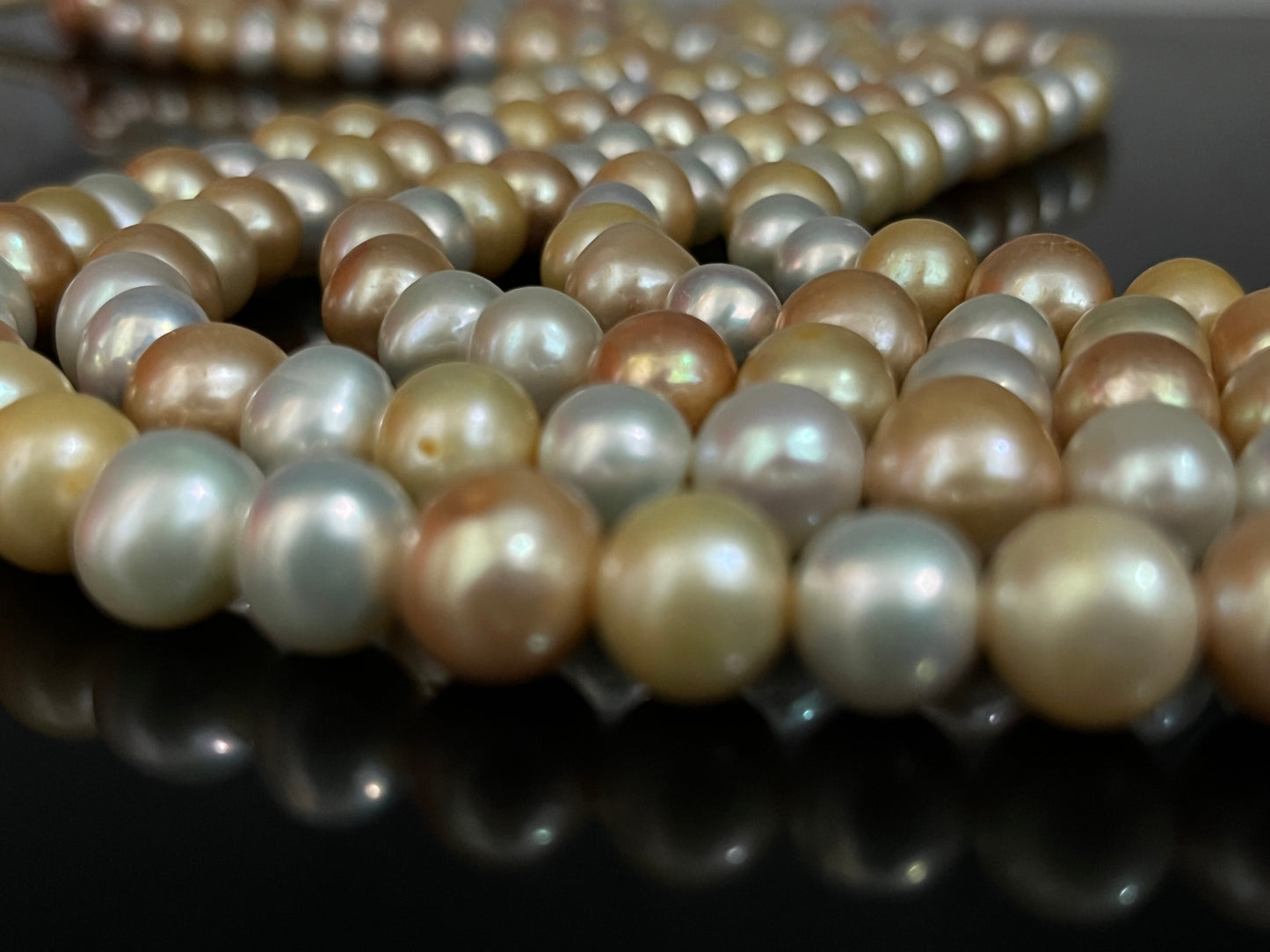Freshwater Pearl, Multi Color, Oval Shape, 10-11 MM Size