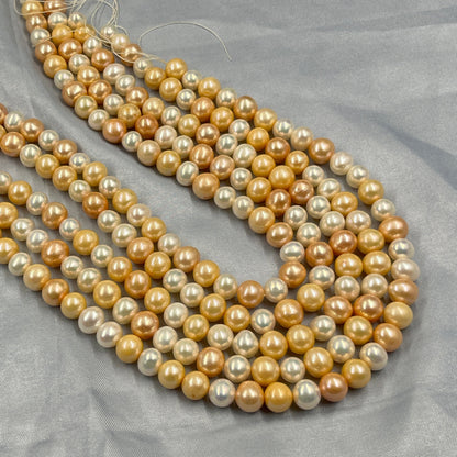 Freshwater Pearl, Multi Color, Oval Shape, 10-11 MM Size