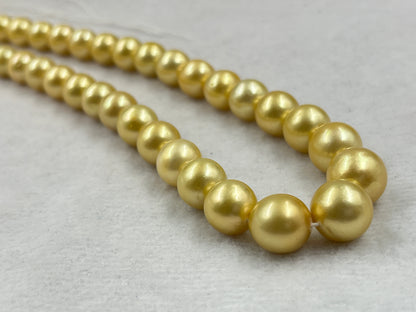 South Sea Pearl Golden Color, Round Shape, AAA/1 Luster Pearl, 9.5-11.5 MM Size