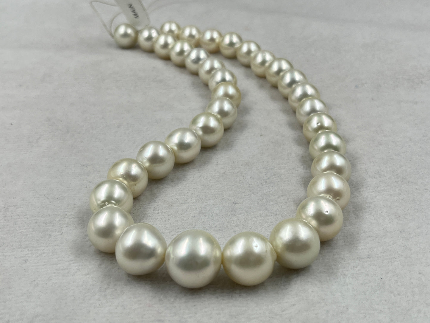 South Sea Pearl Cream Color, Round Shape, AAA/2 Luster Pearl, 13-16.5 MM Size