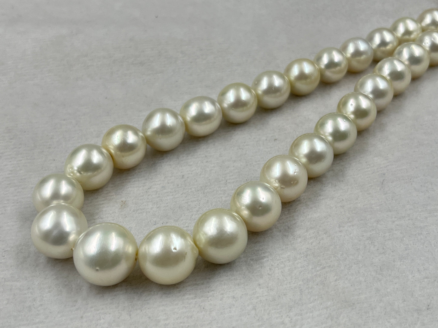 South Sea Pearl Cream Color, Round Shape, AAA/2 Luster Pearl, 13-16.5 MM Size