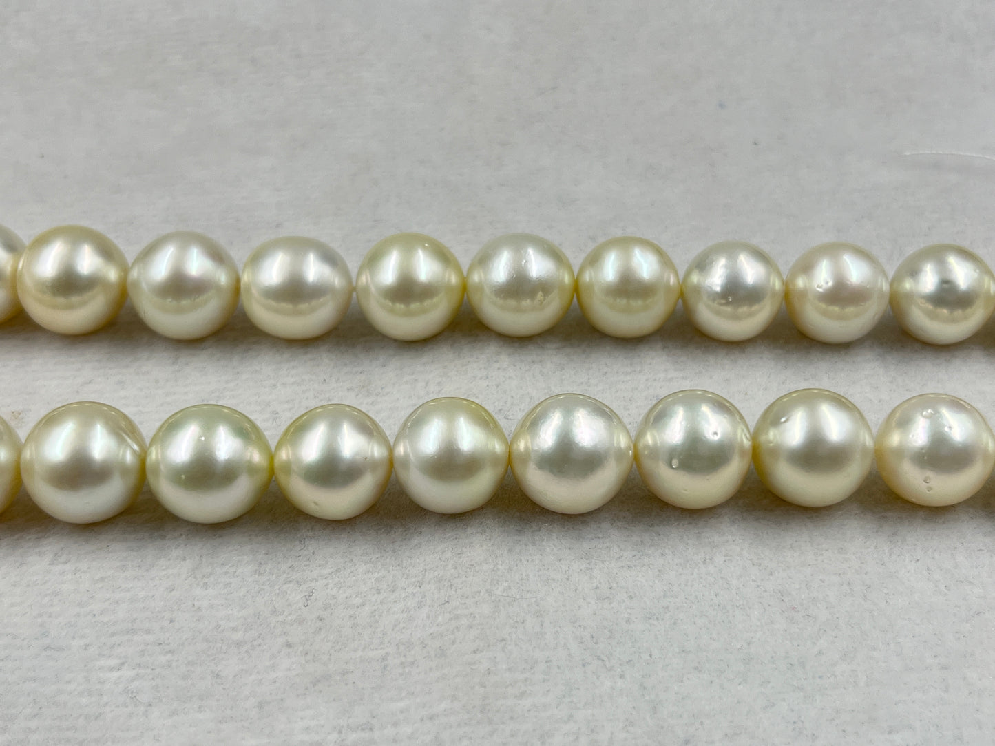 South Sea Pearl Cream Color, Round Shape, AAA/2 Luster Pearl, 13-16.5 MM Size