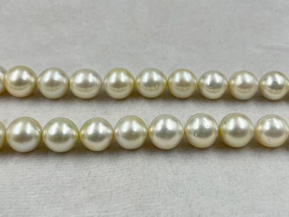South Sea Pearl Cream Color, Round Shape, AAA/2 Luster Pearl, 13-16.5 MM Size