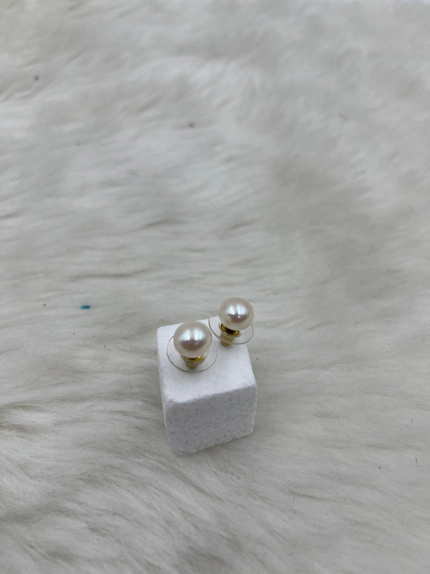 Natural Freshwater Pearl Necklace with imitation stone and pearl studs  | Handmade Elegant Pearl Jewelry | Brass Lock