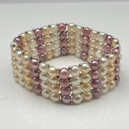Elegant Multicolor Pearl Bracelet – Handcrafted Luxury