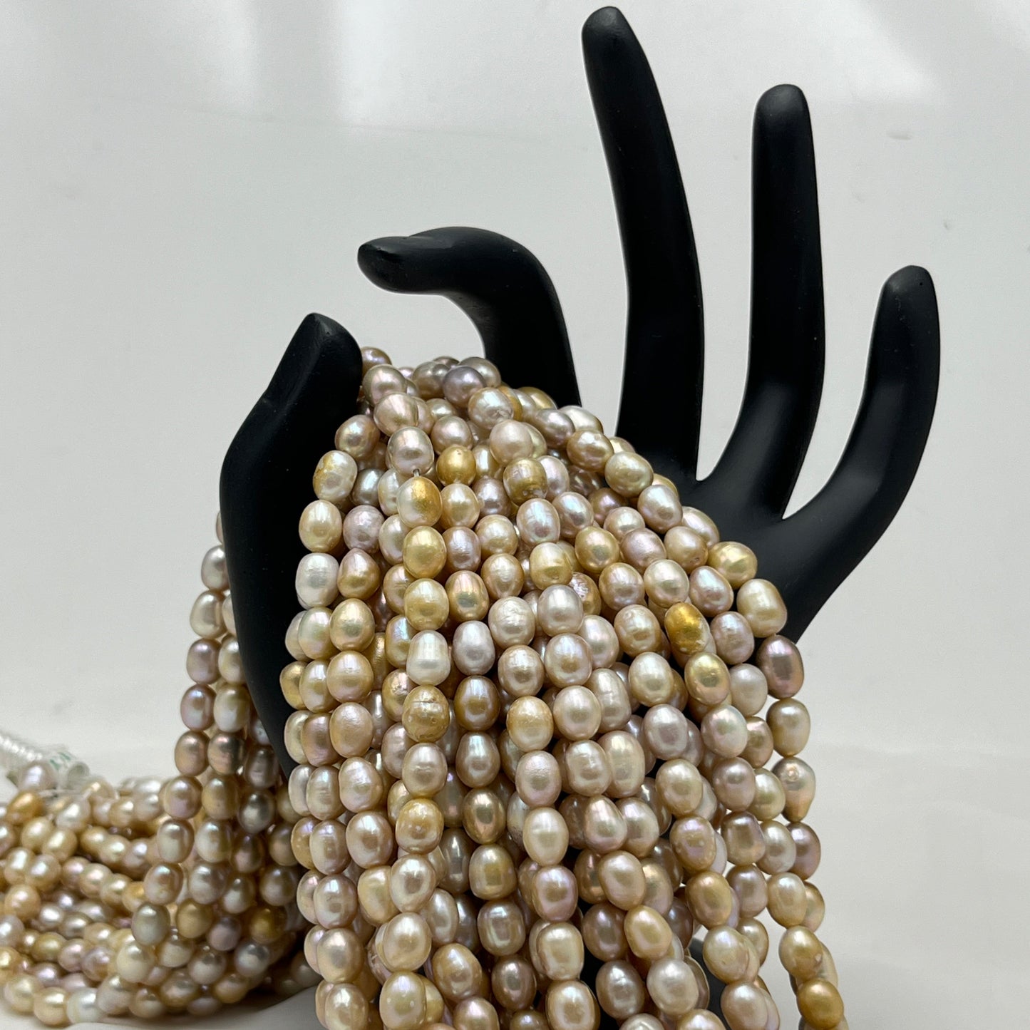 Freshwater Pearl, Multi Color, Rice Shape, 6.5 MM Size