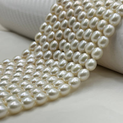 Fresh Water Pearl, Off White Color, Rice Shape, 6.5 MM Size