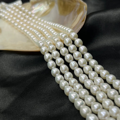 Fresh Water Pearl, Off White Color, Rice Shape, 6.5 MM Size
