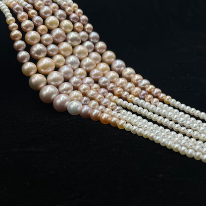 Freshwater Pearl, Multicolor Color, Round Shape, 3-9 MM Size