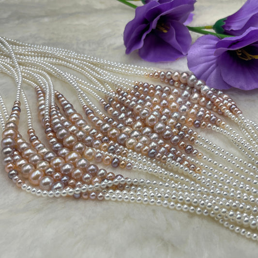 Freshwater Pearl, Multicolor Color, Round Shape, 3-9 MM Size