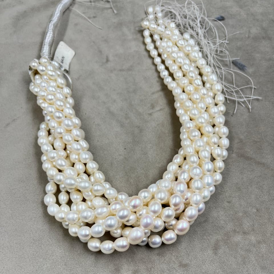 Freshwater Pearl Necklace, Multi Color, Drop Shape, Uneven Size