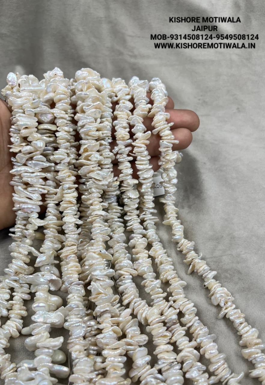 Freshwater Pearl, Cream Color, Fancy Shape, Uneven  Size