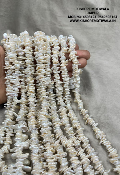Freshwater Pearl, Cream Color, Fancy Shape, Uneven  Size