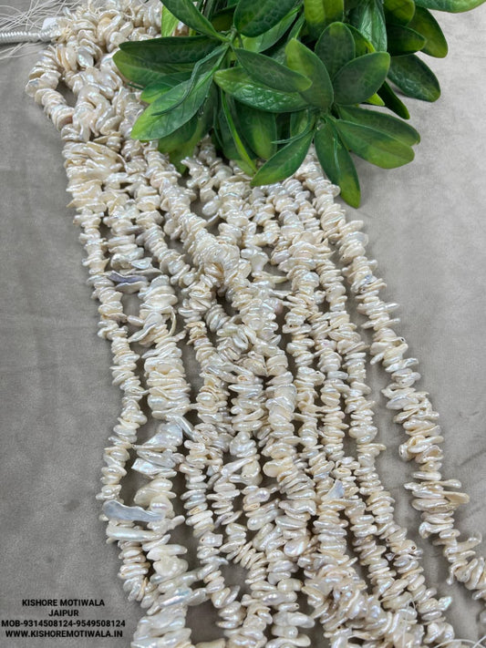 Freshwater Pearl, Cream Color, Fancy Shape, Uneven  Size