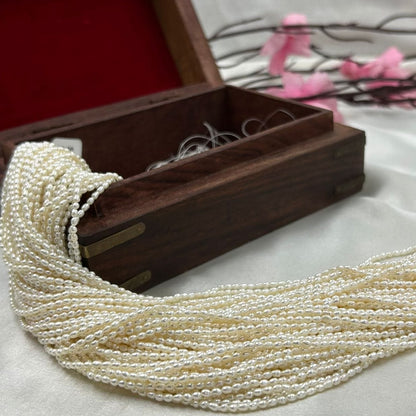 Freshwater Pearl , Cream Color, Rice Shape, 2.25m Size