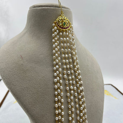 Fresh water pearls hair jhumar