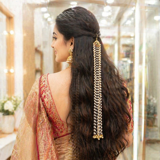 Fresh water pearls hair jhumar