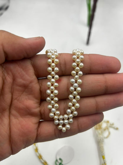 Natural Freshwater Pearl Necklace  | Handmade Elegant Pearl Jewelry | Brass Lock