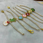 Handmade Kids Pearl Rakhi | Freshwater Pearl Bracelet | Adjustable Children's Rakhi with Extension Chain
