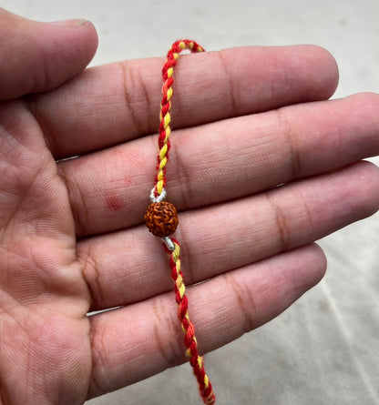 Handcrafted Freshwater Pearl Rakhi | Adjustable Pearl Bracelet | Elegant Raksha Bandhan Gift for Brother