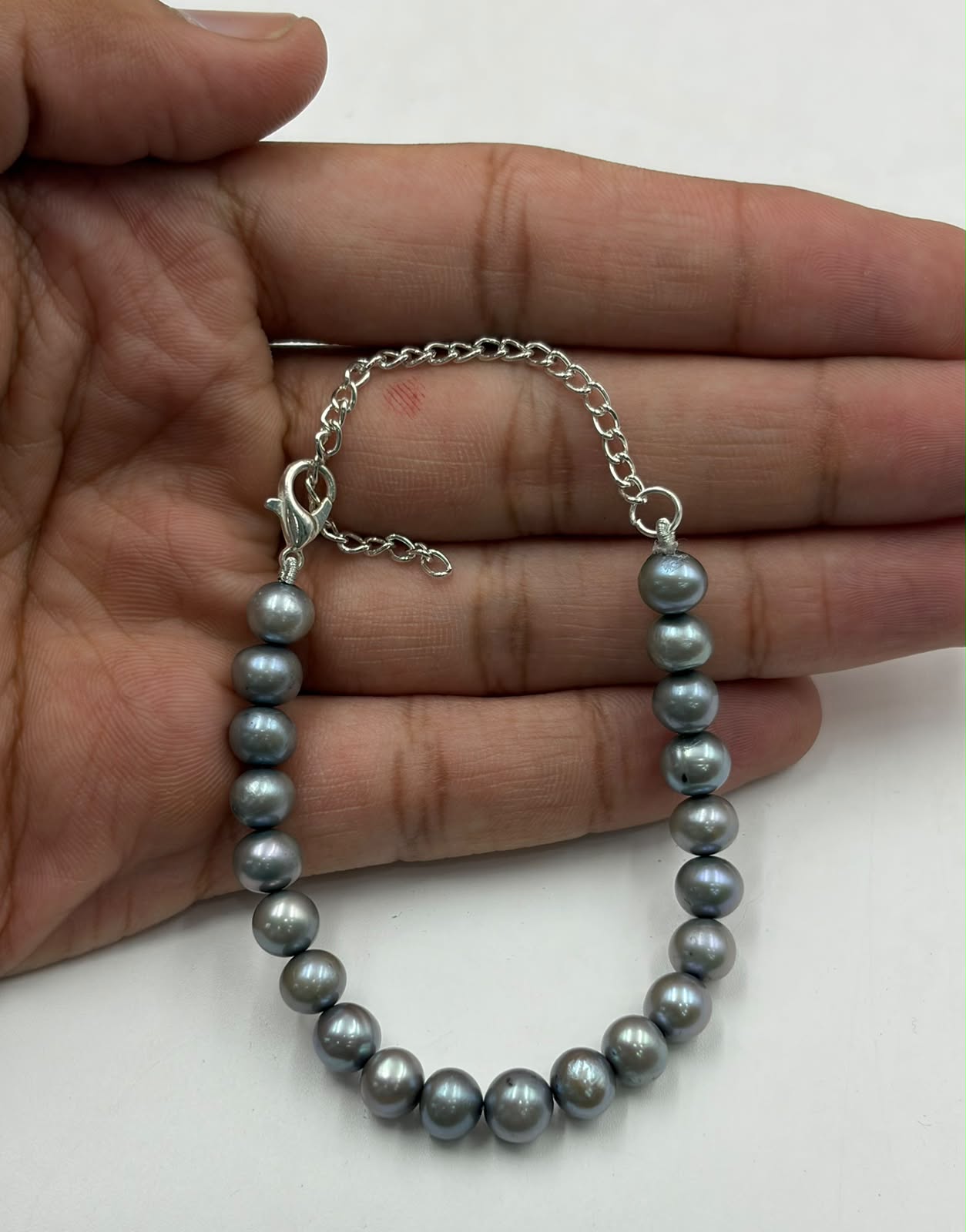 Grey Freshwater Pearl Jewelry Set | 2 Layer Pearl Necklace, Bracelet & Earrings | Handmade Gift for Her