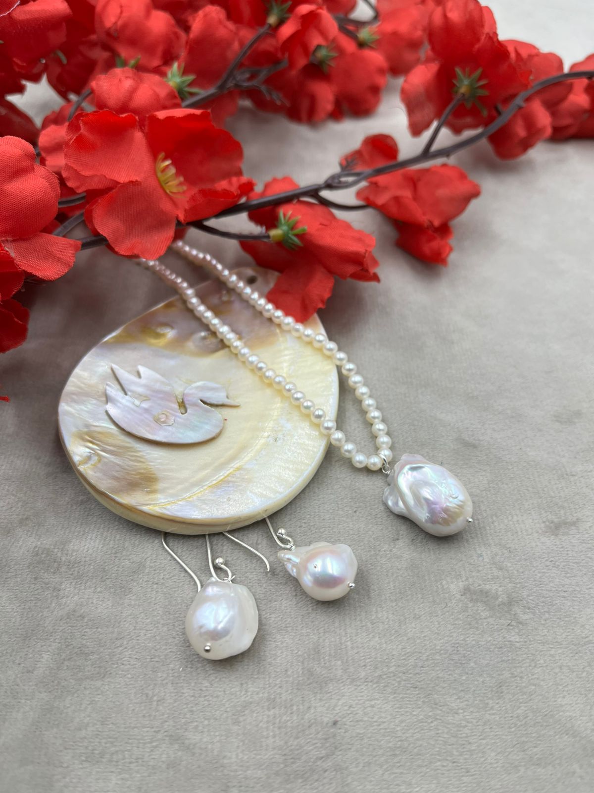 Freshwater Pearl  Necklace | Handmade Natural Cultured Pearl Necklace | Elegant Women's Jewelry