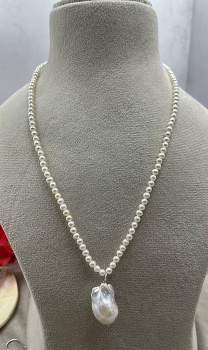 Freshwater Pearl  Necklace | Handmade Natural Cultured Pearl Necklace | Elegant Women's Jewelry