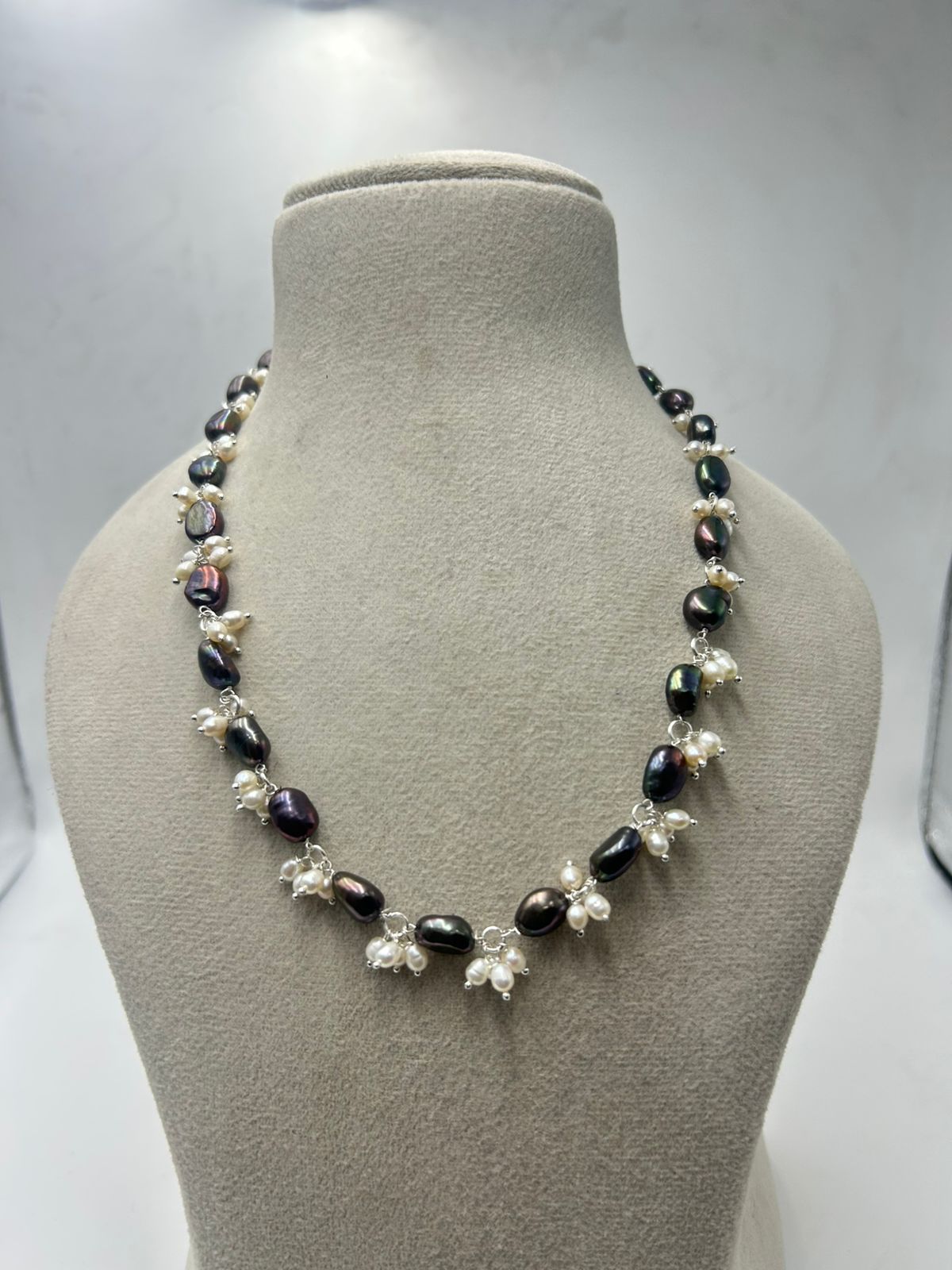 Freshwater Pearl Necklace with Earrings | Handmade Natural Cultured Pearl Necklace | Elegant Women's Jewelry