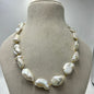 Natural Freshwater Pearl Necklace with pearl earring | Handmade Elegant Pearl Jewelry | Brass Lock