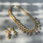 Natural Freshwater Pearl Necklace with pearl earring | Handmade Elegant Pearl Jewelry | Brass Lock