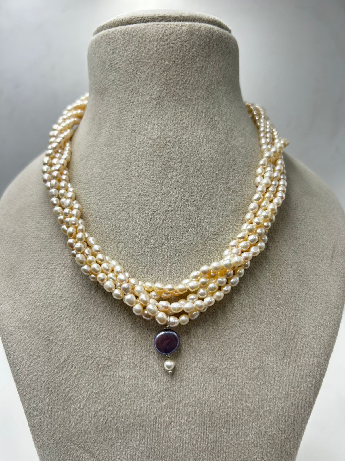 Natural Freshwater Pearl Necklace | Handmade Elegant Pearl Jewelry | Brass Lock