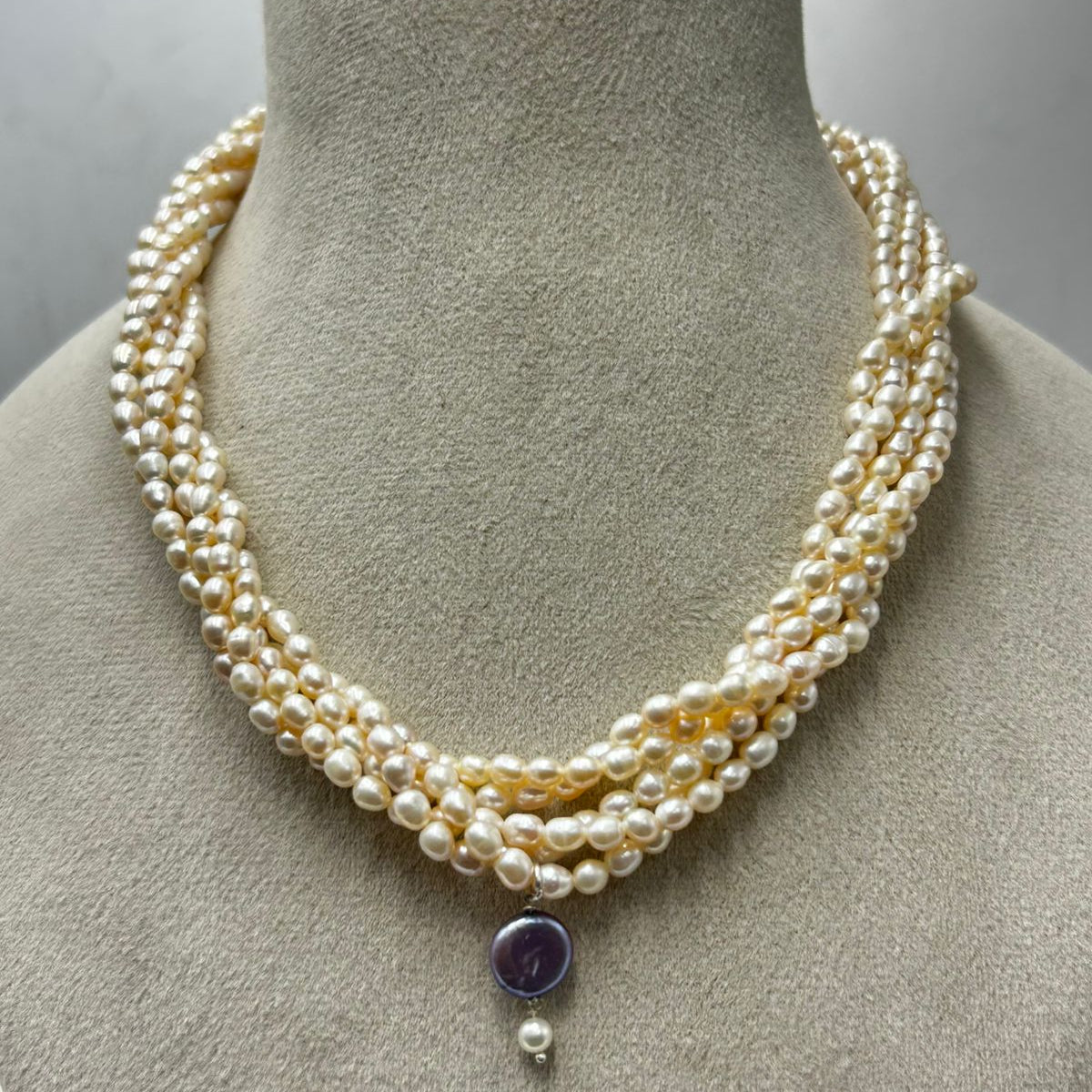 Natural Freshwater Pearl Necklace | Handmade Elegant Pearl Jewelry | Brass Lock