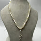 Natural Freshwater Pearl Necklace with pearl earring | Handmade Elegant Pearl Jewelry | Brass Lock
