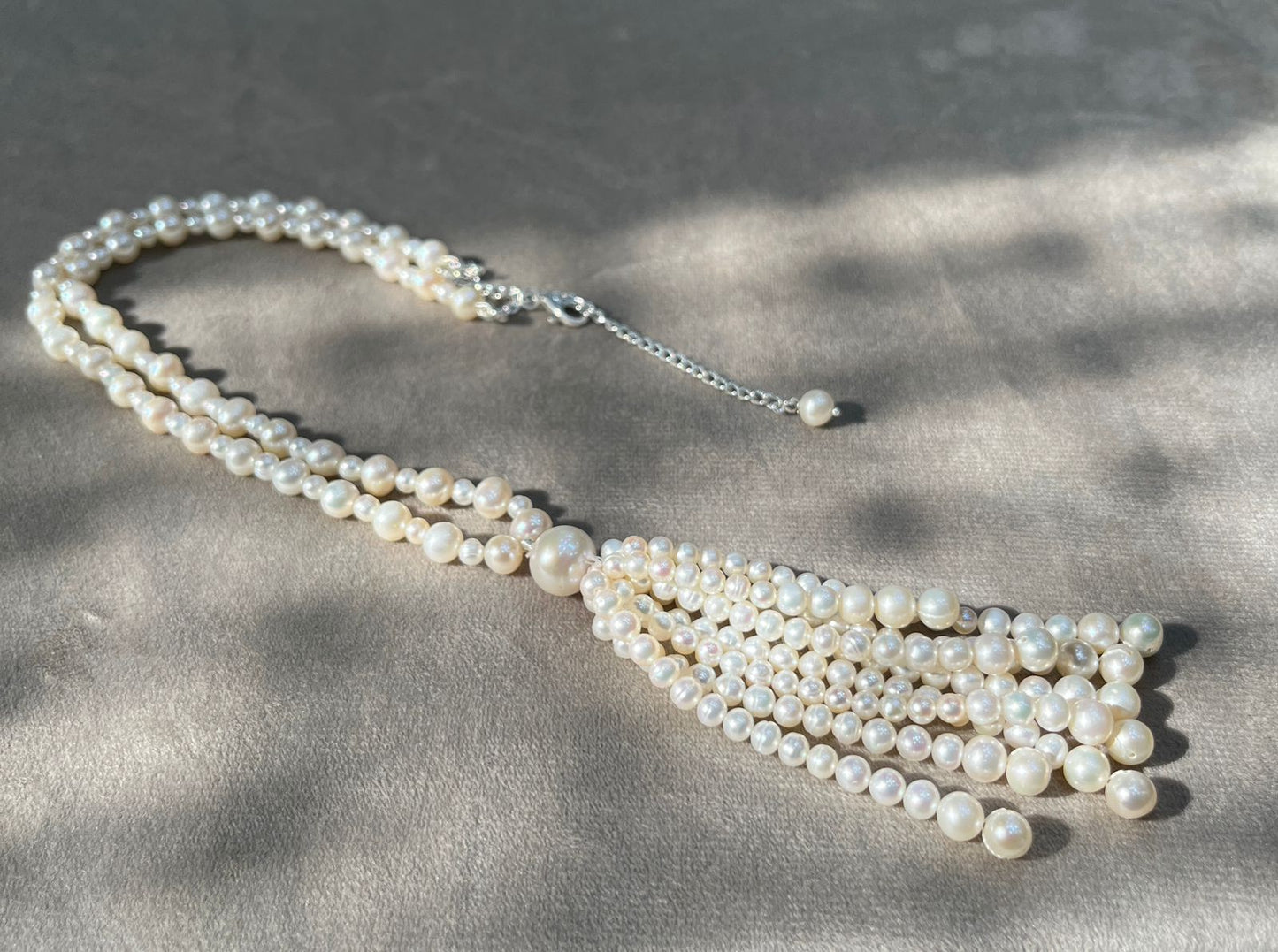 Natural Freshwater Pearl Necklace | Handmade Elegant Pearl Jewelry | Brass Lock