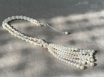 Natural Freshwater Pearl Necklace | Handmade Elegant Pearl Jewelry | Brass Lock