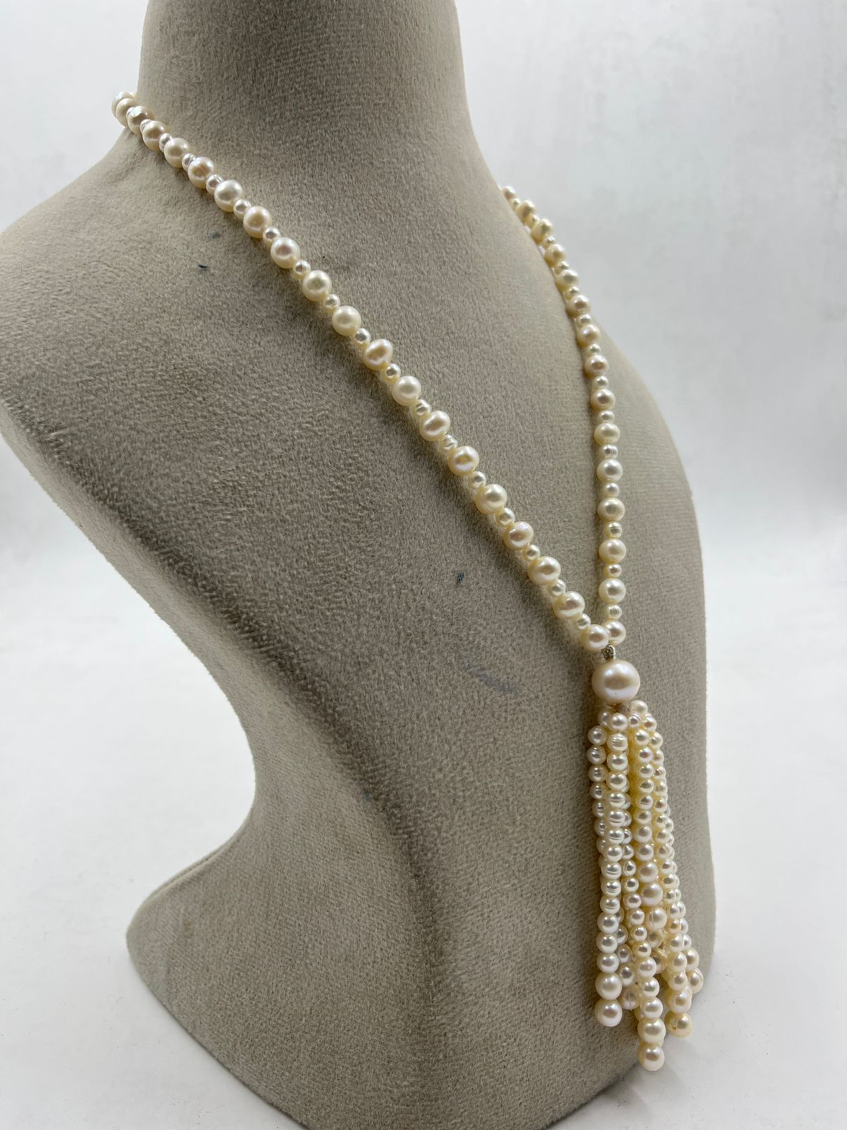 Natural Freshwater Pearl Necklace | Handmade Elegant Pearl Jewelry | Brass Lock