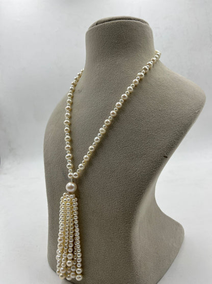 Natural Freshwater Pearl Necklace | Handmade Elegant Pearl Jewelry | Brass Lock