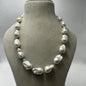 Natural Freshwater Pearl Necklace with pearl earring | Handmade Elegant Pearl Jewelry | Brass Lock