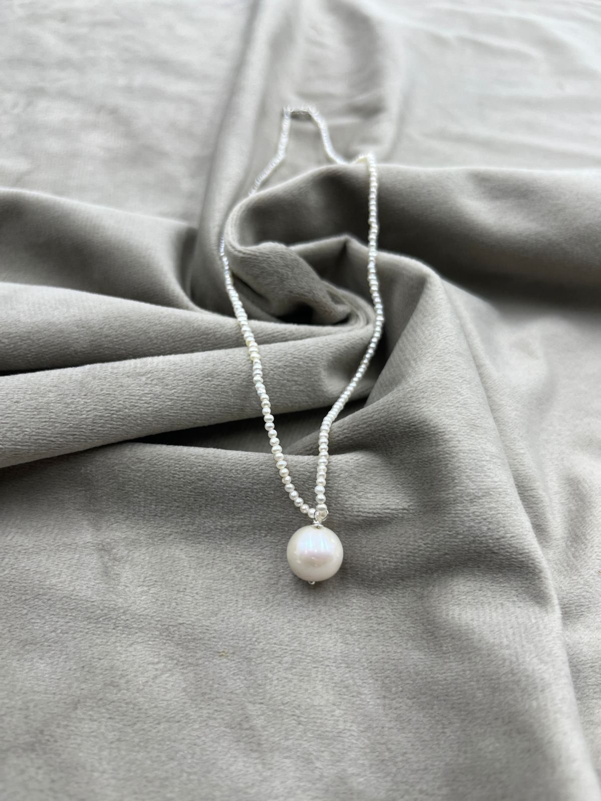 Natural Freshwater Pearl Necklace  | Handmade Elegant Pearl Jewelry | Brass Lock