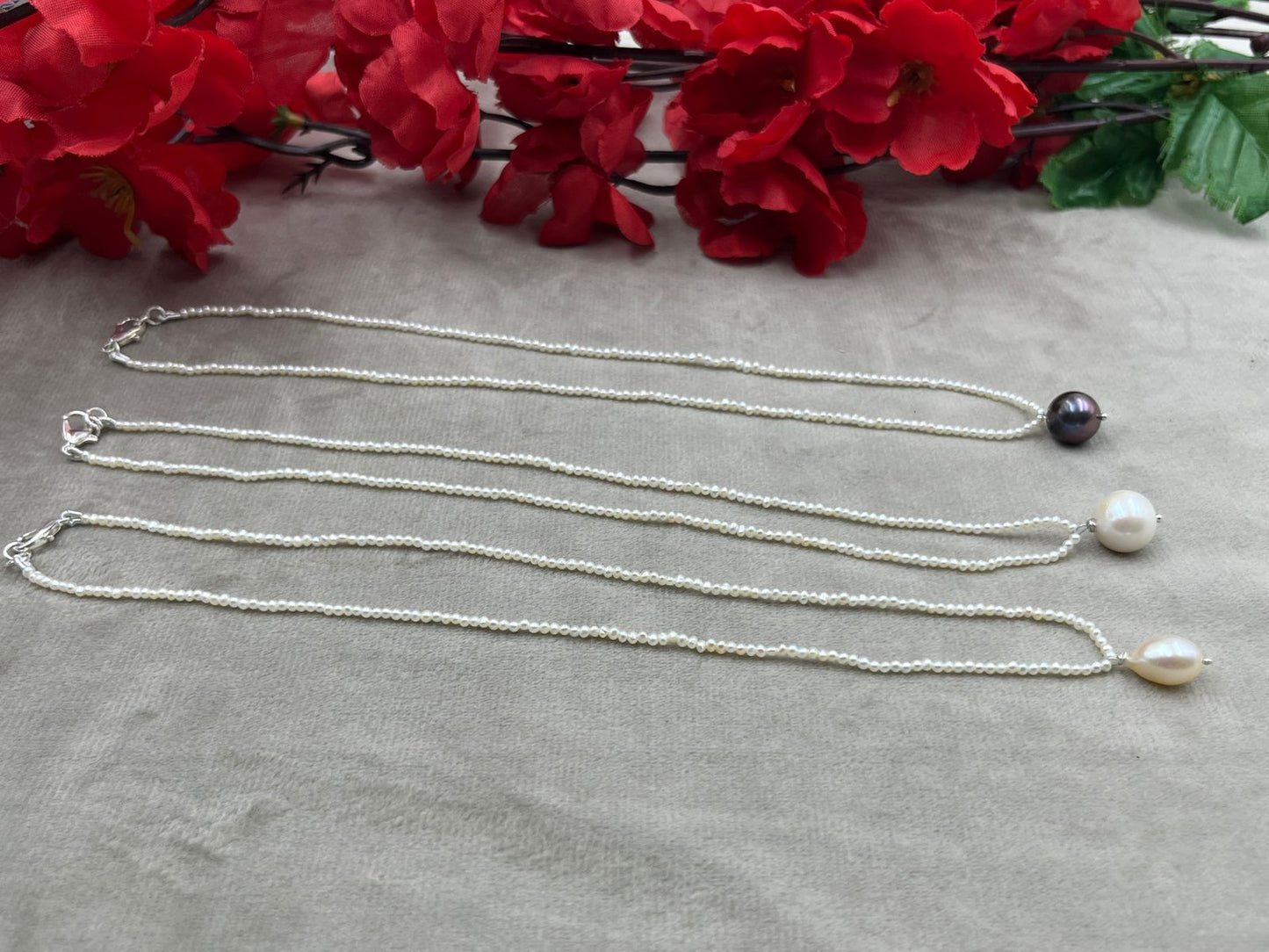 Natural Freshwater Pearl Necklace  | Handmade Elegant Pearl Jewelry | Brass Lock