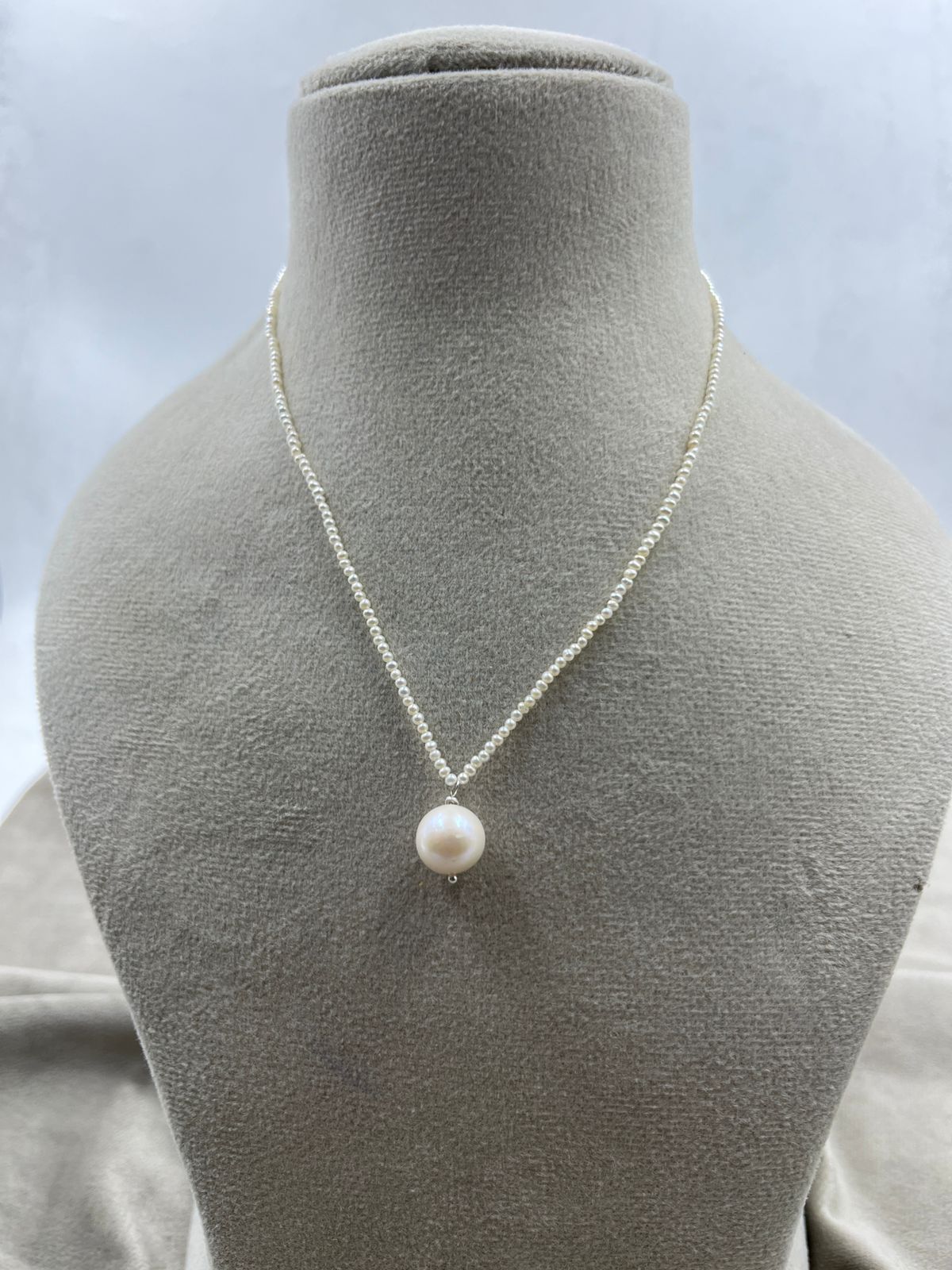 Natural Freshwater Pearl Necklace  | Handmade Elegant Pearl Jewelry | Brass Lock