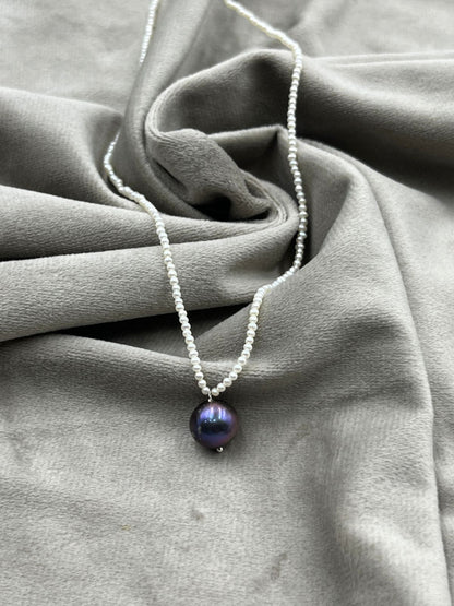 Natural Freshwater Pearl Necklace  | Handmade Elegant Pearl Jewelry | Brass Lock