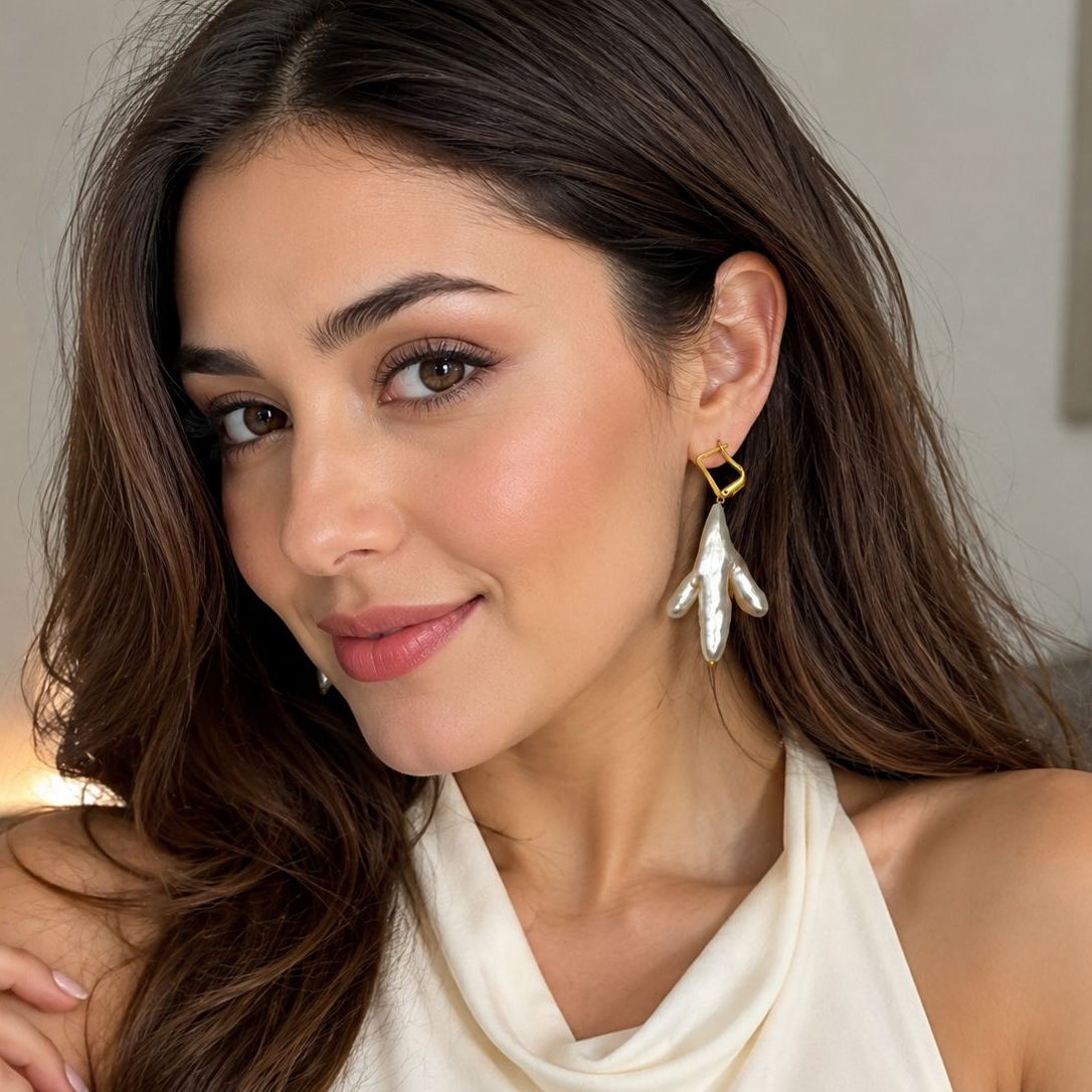 Freshwater Pearl Earrings | Elegant Natural Pearl Jewelry | Classic Earrings for Women