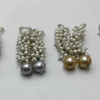 Freshwater Pearl Earrings pair  | Elegant Natural Pearl Earrings | Classic Pearl Jewelry | Handmade Pearl Earrings