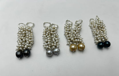 Freshwater Pearl Earrings pair  | Elegant Natural Pearl Earrings | Classic Pearl Jewelry | Handmade Pearl Earrings